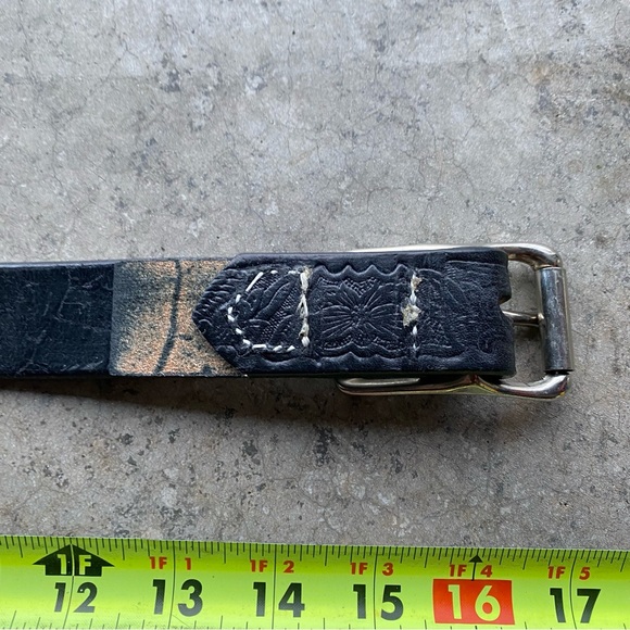 Vintage Dog Collar Hand-tooled Leather Eagle - Picture 9 of 10